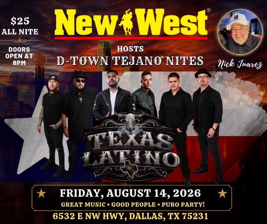D-Town Tejano Nites with Texas Latino, Friday August 14 2026